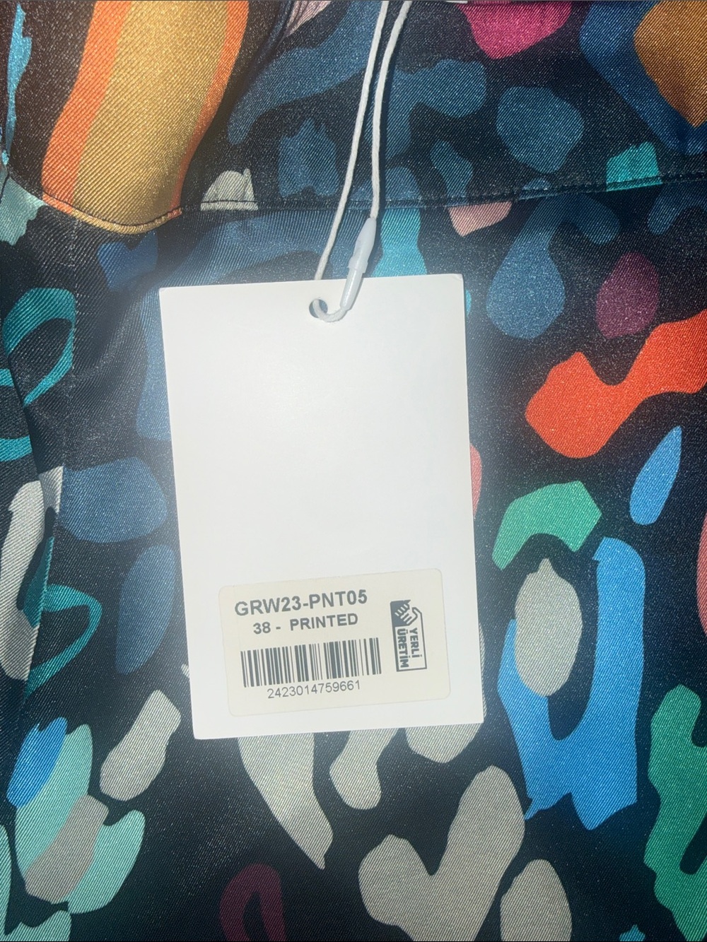 Growny Iro Colorful Leopard Print Wide Leg Pants - Picture 3 of 11